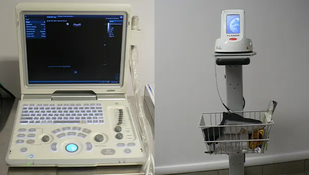 Echographe et k laser de la clinique vétérinaire des Forges à Vierzon